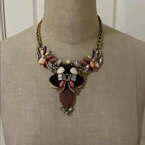 J.Crew Crystal and Enamel Statement Necklace